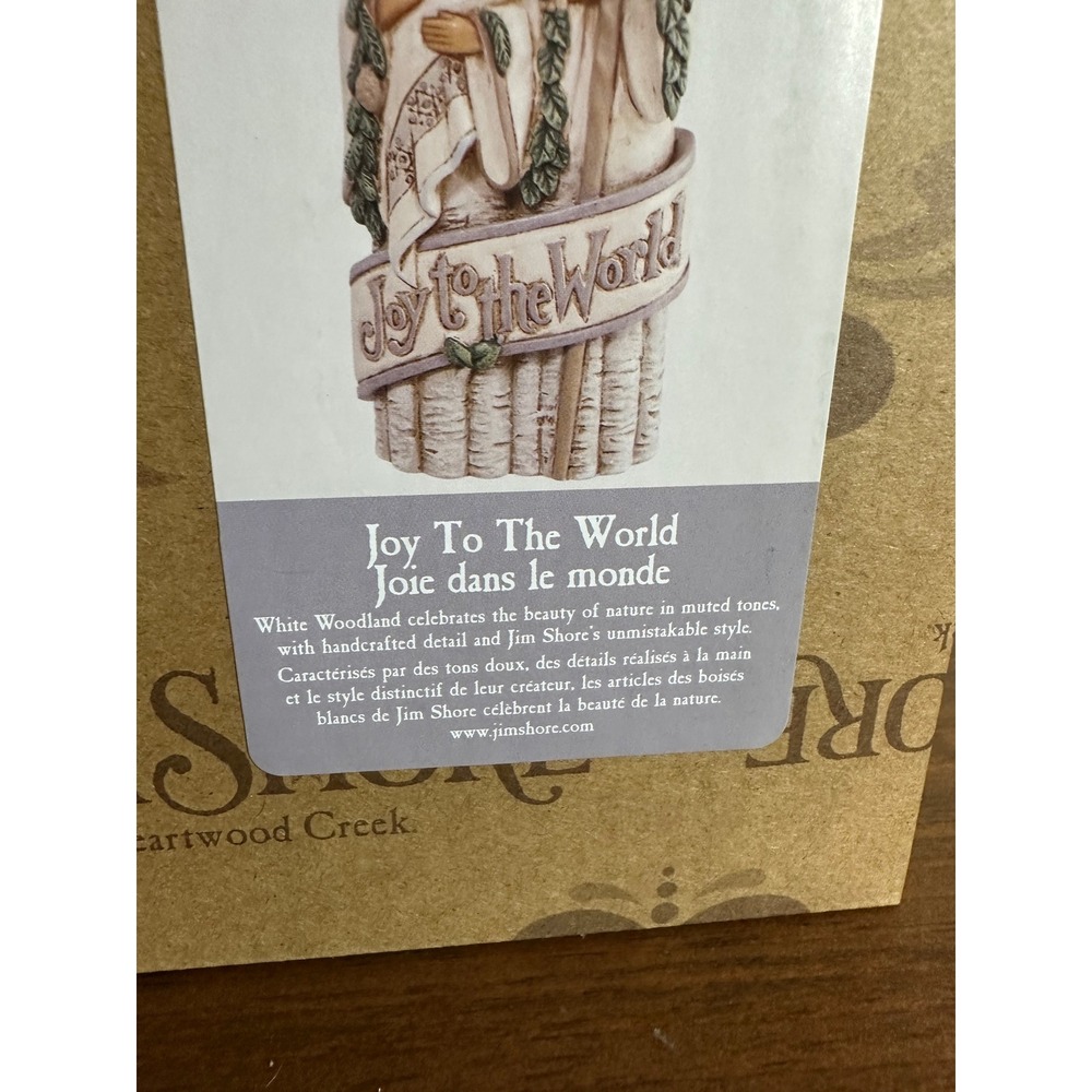 Jim Shore White Woodland Joy To The World Holy Family Nativity Hanging Ornament - Picture 3 of 6